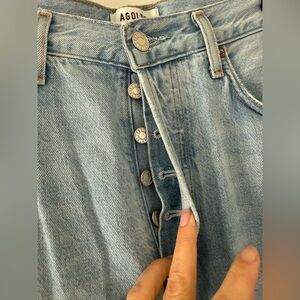 Agolde Light Wash High Waisted Denim Jeans